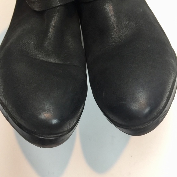Sheridan Mia Black Leather Heeled Booties Size 10 - Picture 10 of 14